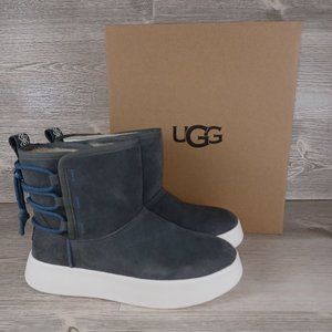 UGG Classic Boom Buckle Winter Boots Women's Gray Shoes Size 8